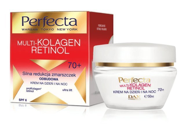 Dienas un nakts sejas pretgrumbu krēms Perfecta Multi-Kolagen Retinol 70+ SPF6 50 ml cena un informācija | Sejas krēmi | 220.lv