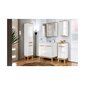 Sienas vannas istabas skapis Comad Bali, baltas/ozola krāsas cena un informācija | Vannas istabas skapīši | 220.lv