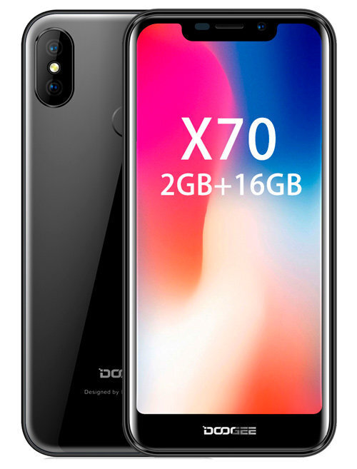 Doogee X70, 2/16 GB Dual SIM Black cena un informācija | Mobilie telefoni | 220.lv