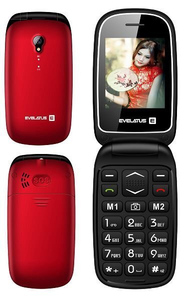 Evelatus Wave Dual SIM Red цена и информация | Mobilie telefoni | 220.lv