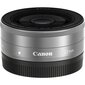 Canon EF-M 22mm f/2 STM silver (balta kaste) cena un informācija | Objektīvi | 220.lv