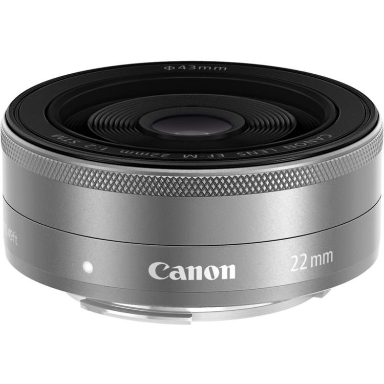 Canon EF-M 22mm f/2 STM silver (balta kaste) cena un informācija | Objektīvi | 220.lv