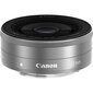 Canon EF-M 22mm f/2 STM silver (balta kaste) cena un informācija | Objektīvi | 220.lv