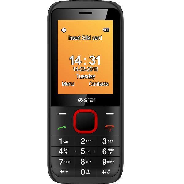 eStar X24, Dual Sim, Red цена и информация | Mobilie telefoni | 220.lv