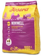 Josera для облегчения работы пищеварительной системы у маленьких собак Miniwell, 900 г цена и информация | Сухой корм для собак | 220.lv