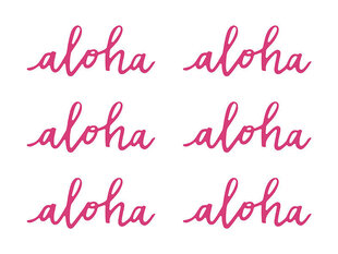 Бумажные декорации Aloha, розовые, 5x12,5 см, 1 упаковка/6 штук цена и информация | Праздничные декорации | 220.lv