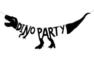 Гирлянда Dinosaurs Dino Party, черная, 20x90 см, 1 шт цена и информация | Праздничные декорации | 220.lv