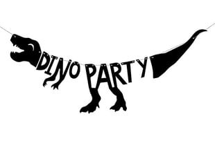 Гирлянда Dinosaurs Dino Party, черная, 20x90 см, 1 кор/70 упак (1 упак/1 шт) цена и информация | Праздничные декорации | 220.lv