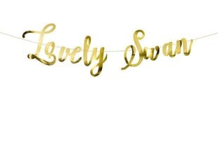 Гирлянда Lovely Swan, золотистая, 64x21,3 см, 1 шт цена и информация | Праздничные декорации | 220.lv