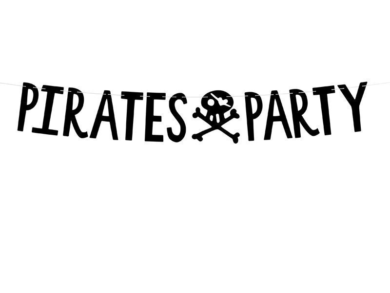 Virtene Pirates Party, melna, 14x100 cm, 1 gab. cena un informācija | Svētku dekorācijas | 220.lv