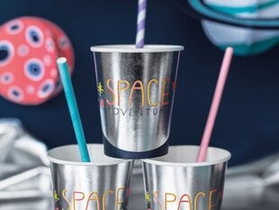 Vienreizlietojamās papīra glāzes Space Party Mix, 200 ml, 1 iepakojums/6 gab. cena un informācija | Vienreizējie trauki | 220.lv