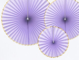 Бумажные подвесные украшения-веера Yummy, фиолетовые, 1 упак/3 шт цена и информация | Праздничные декорации | 220.lv