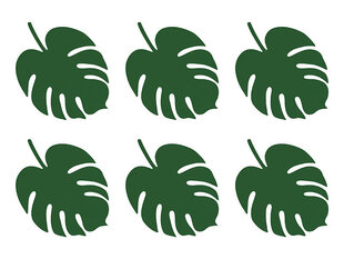 Настольные карточки Aloha Monstera, зеленые, 14,5x11 см, 1 коробка/50 упаковок (1 упаковка/6 штук) цена и информация | Праздничные декорации | 220.lv