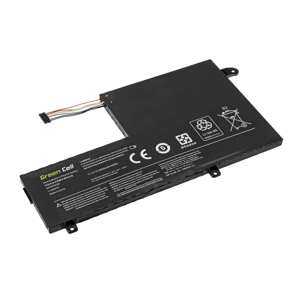 Baterija Green Cell L14M3P21 piemērota Lenovo Yoga 500-14IBD 500-14ISK 500-15IBD 500-15ISK cena un informācija | Akumulatori portatīvajiem datoriem | 220.lv