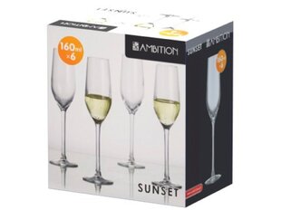 Ambition šampānieša glāzes Sunset, 160 ml, 6 gab. cena un informācija | Glāzes, krūzes, karafes | 220.lv