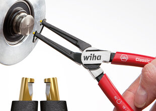 Плоскогубцы для наружных колец (изогнутые) WIHA Classic (A31; 240 мм; Ø 40-100 мм) цена и информация | Механические инструменты | 220.lv