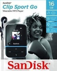 Sandisk CLIP SPORT GO 32GB, Zils cena un informācija | MP3 atskaņotāji | 220.lv