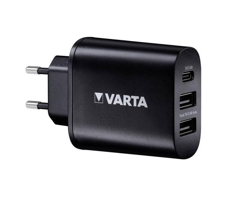 VARTA 2xUSB+USB Type-C 27W 220V cena un informācija | Lādētāji un adapteri | 220.lv