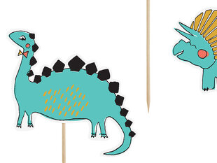 Irbulīši-dekorācijas Dinosaurs Mix, 10,5-20 cm, 1 iepak./5 ab. cena un informācija | Vienreizējie trauki | 220.lv