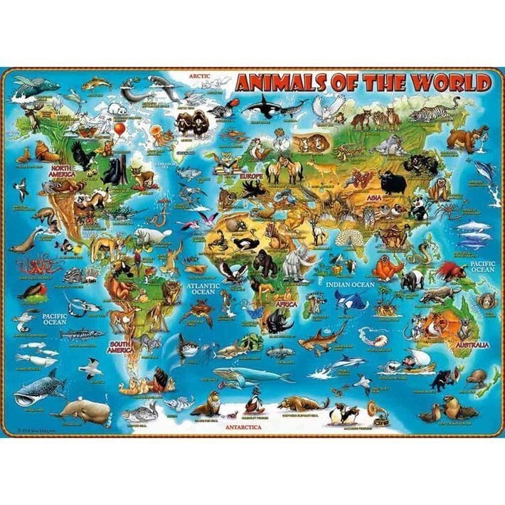 Puzle Ravensburger Dzīvnieki visā pasaulē, 300 d., 13257 цена и информация | Puzles, 3D puzles | 220.lv