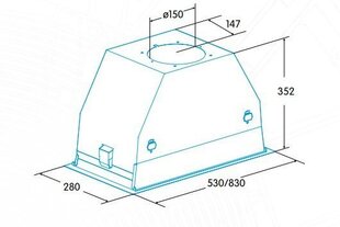 Эдеса ЭКГ-5831 ГБК цена и информация | Вытяжки на кухню | 220.lv