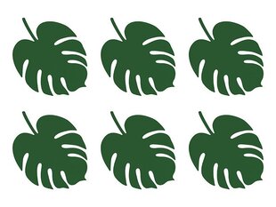 Настольные карточки Aloha Monstera, зеленые, 14,5x11 см, 1 упаковка/6 штук цена и информация | Праздничные декорации | 220.lv