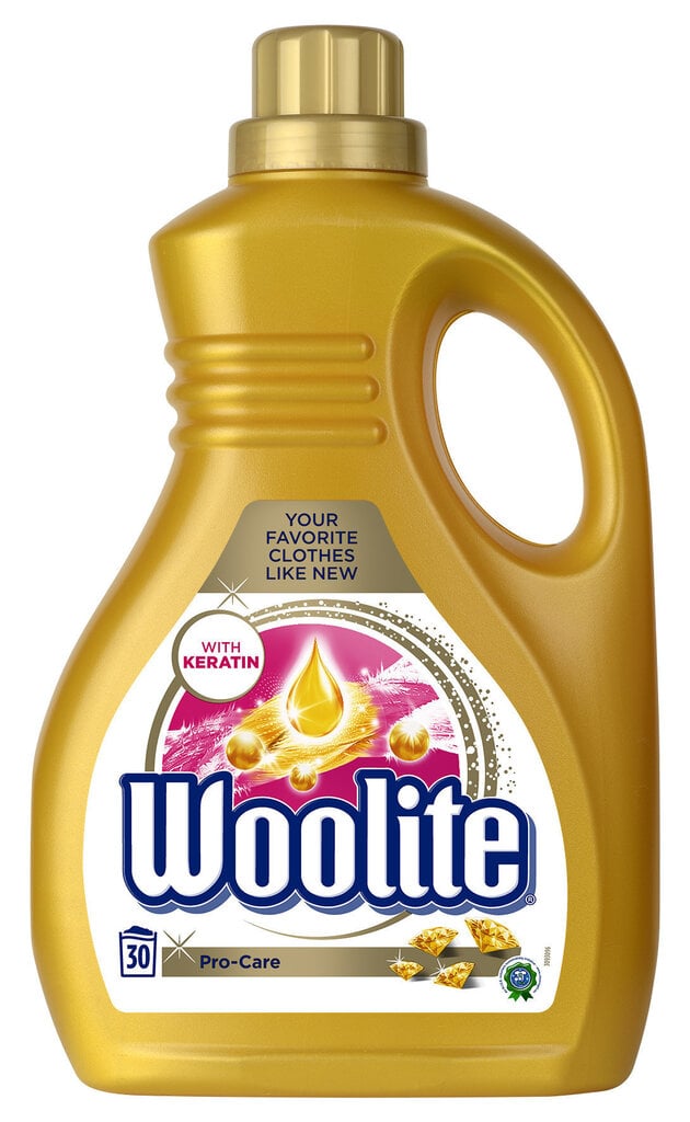 Šķidrais mazgāšanas līdzeklis Woolite Pro-Care ar keratīnu, 1,8 L cena un informācija | Veļas mazgāšanas līdzekļi | 220.lv