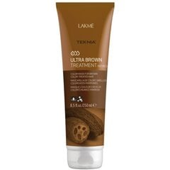 Maska brūniem krāsotiem matiem Lakme Teknia Ultra Brown 250 ml cena un informācija | Matu uzlabošanai | 220.lv