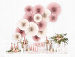Piekarāmie dekori - vēdekļi Dusty Rose, 1 iepakojums / 3 gab. цена и информация | Svētku dekorācijas | 220.lv