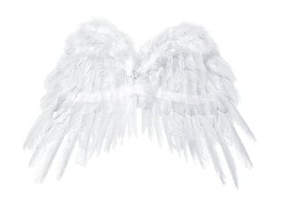 Spārni Angel's Wings, balti, 53x37 cm, 1 kaste/100 paciņas (1 paciņa/1 gab.) cena un informācija | Karnevāla tērpi, maskas | 220.lv