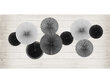 Piekarāmie dekori - vēdekļi Black & White Mix, 1 iepak./5 gab. cena un informācija | Svētku dekorācijas | 220.lv