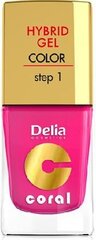 Gela nagu laka Delia Cosmetics Coral 11 ml, 03 Blush cena un informācija | Nagu lakas, stiprinātāji | 220.lv