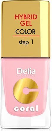 Gela nagu laka Delia Cosmetics Coral 11 ml, 04 Pastel Pink cena un informācija | Nagu lakas, stiprinātāji | 220.lv