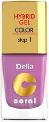 Gela nagu laka Delia Cosmetics Coral 11 ml, 05 Powder Pink цена и информация | Лаки для ногтей, укрепители | 220.lv
