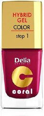 Gela nagu laka Delia Cosmetics Coral 11 ml, 06 Cherry цена и информация | Лаки для ногтей, укрепители | 220.lv