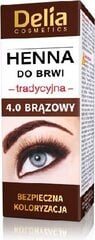 Uzacu un skropstu krāsa Delia Cosmetics Henna Traditional 2 g, 4.0 Brown cena un informācija | Uzacu krāsas, zīmuļi | 220.lv