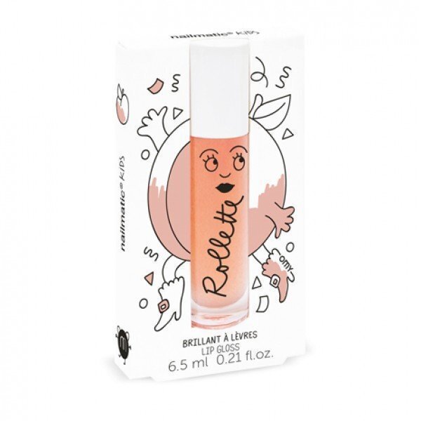 Persiku aromāta lūpu spīdums Nailmatic Kids Peach Rollette 6,5 ml cena un informācija | Bērnu kosmētika, līdzekļi jaunajām māmiņām | 220.lv