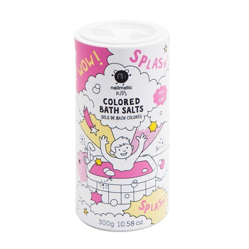Rozā vannas sāls Nailmatic Kids Colored 300 g cena un informācija | Dušas želejas, eļļas | 220.lv
