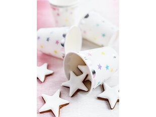 Бумажные чашки Unicorn - Звезды, 180 мл (1 упаковка / 6 штук) цена и информация | Праздничная одноразовая посуда | 220.lv