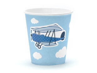 Бумажные чашки Little Plane 180 мл (1 упаковка / 6 штук) цена и информация | Праздничная одноразовая посуда | 220.lv