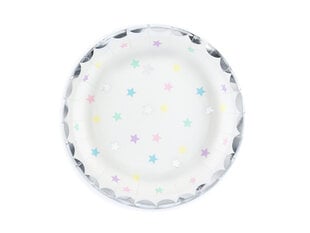 Бумажные тарелки Unicorn - Звезды, 18 см (1 упаковка / 6 штук) цена и информация | Праздничная одноразовая посуда | 220.lv