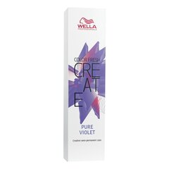 Pagaidu matu krāsa Wella Professionals Color Fresh Create 75 ml, Pure Violet cena un informācija | Matu krāsas | 220.lv