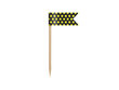 Kēksiņu rotājumi mini karogi Bee, 7 cm (1 iepak. / 6 gab.), daudzkrāsainas cena un informācija | Vienreizējie trauki | 220.lv