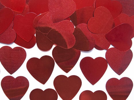 Konfeti Hearts, sarkans, 2,5 cm, 1 iepak./10 g cena un informācija | Svētku dekorācijas | 220.lv