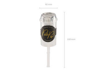 Конфетти Push Pop, серебристые, 15 мм, 1 шт цена и информация | Праздничные декорации | 220.lv