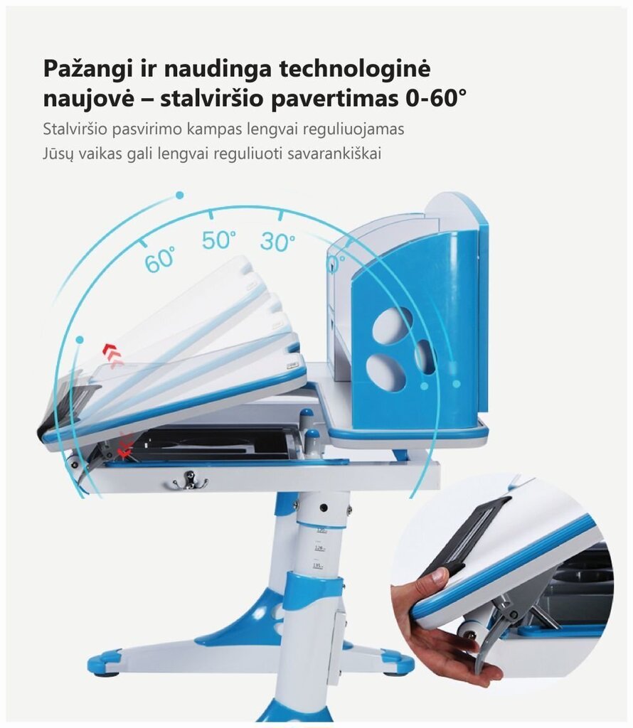 Ergonomisks rakstāmgalds iStudy E120, rozā cena un informācija | Datorgaldi, rakstāmgaldi, biroja galdi | 220.lv