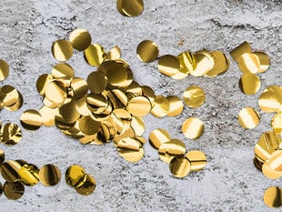 Konfeti Circles, zelta krāsā, 2,5 cm, 1 iepak./15 g cena un informācija | Svētku dekorācijas | 220.lv