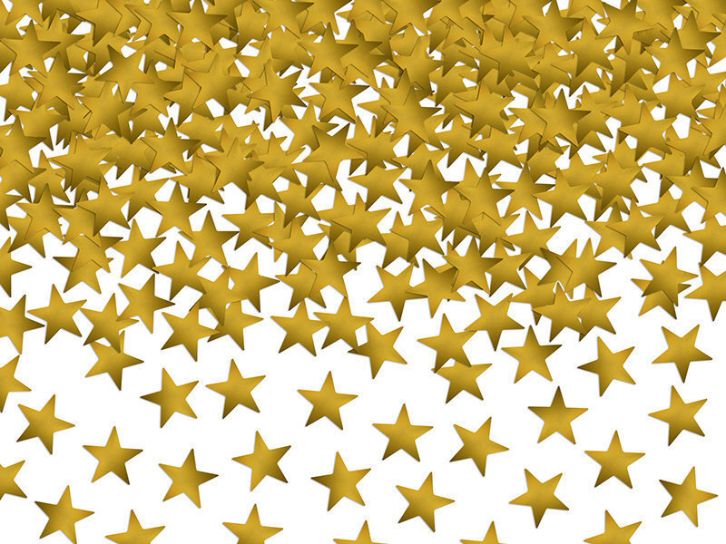 Konfeti Stars, zelta krāsā, 1 cm, 1 iepak./30 g cena un informācija | Svētku dekorācijas | 220.lv