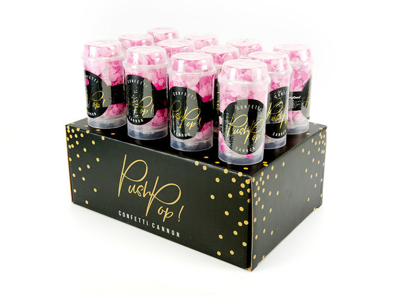 Konfeti Push Pop Mix, rozā, 8 mm, 1 gab. цена и информация | Svētku dekorācijas | 220.lv