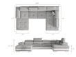 Stūra dīvāns Rodrigo, tumši zils/pelēks цена и информация | Stūra dīvāni | 220.lv